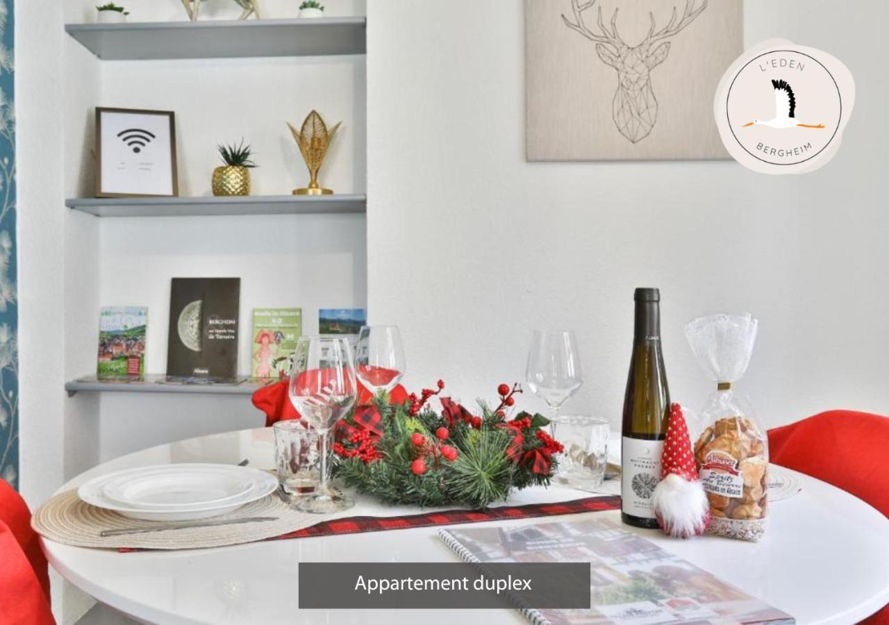 Appartements Duplex 3 Et 4 Personnes - Climatisation - Village Elu Parmi Les "Plus Beaux Villages De France" - Route Des Vins - Centre Alsace Bergheim Luaran gambar