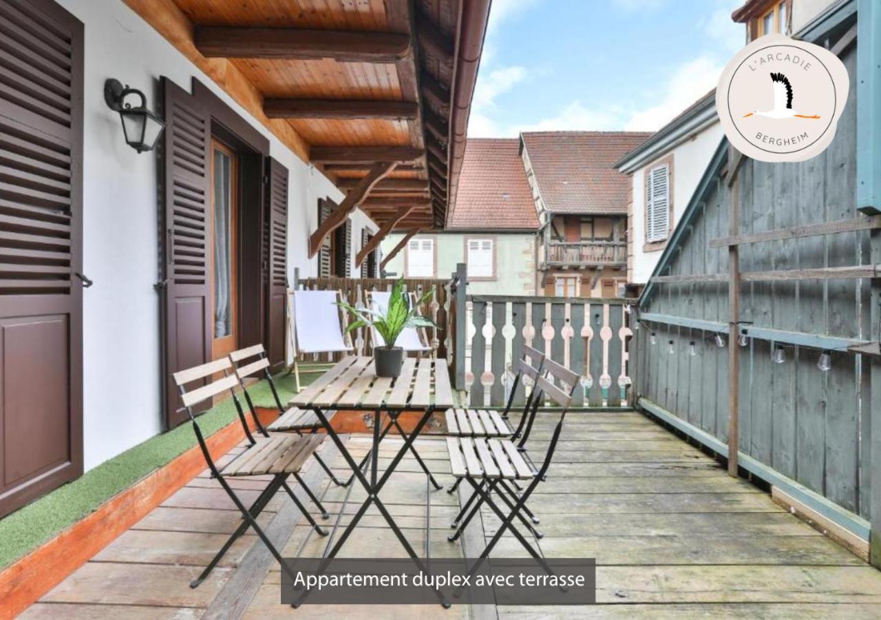 Appartements Duplex 3 Et 4 Personnes - Climatisation - Village Elu Parmi Les "Plus Beaux Villages De France" - Route Des Vins - Centre Alsace Bergheim Luaran gambar