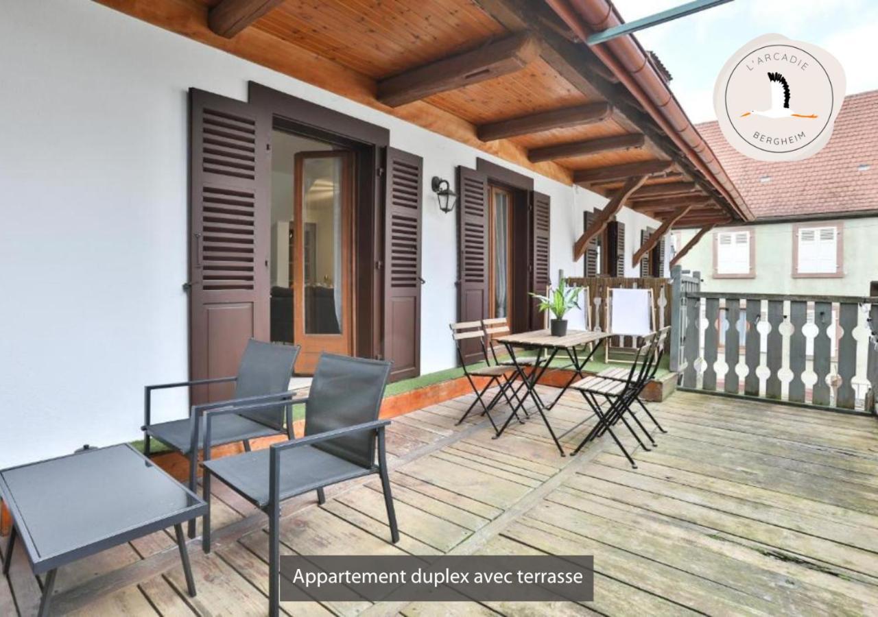 Appartements Duplex 3 Et 4 Personnes - Climatisation - Village Elu Parmi Les "Plus Beaux Villages De France" - Route Des Vins - Centre Alsace Bergheim Luaran gambar