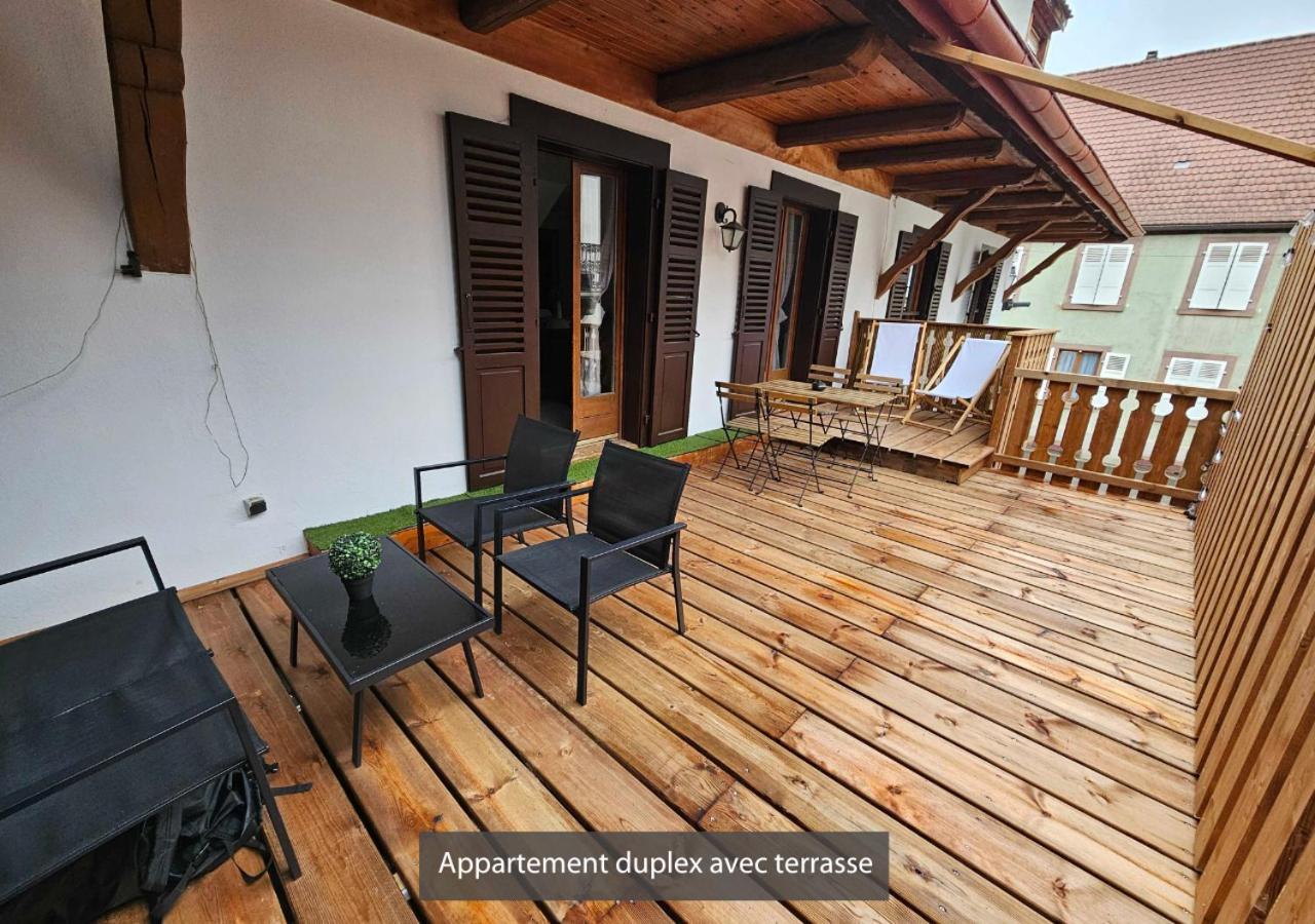 Appartements Duplex 3 Et 4 Personnes - Climatisation - Village Elu Parmi Les "Plus Beaux Villages De France" - Route Des Vins - Centre Alsace Bergheim Luaran gambar